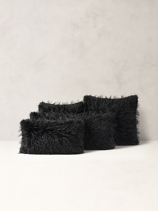 Tipped Faux Fur Pillow
