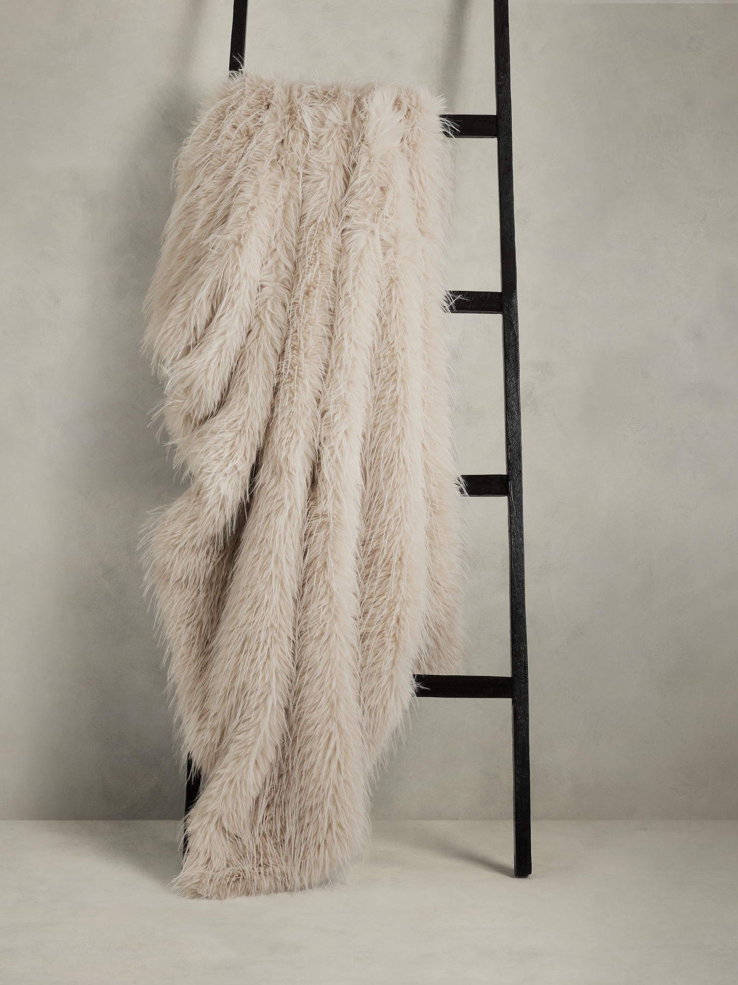 Tipped Faux Fur Throw