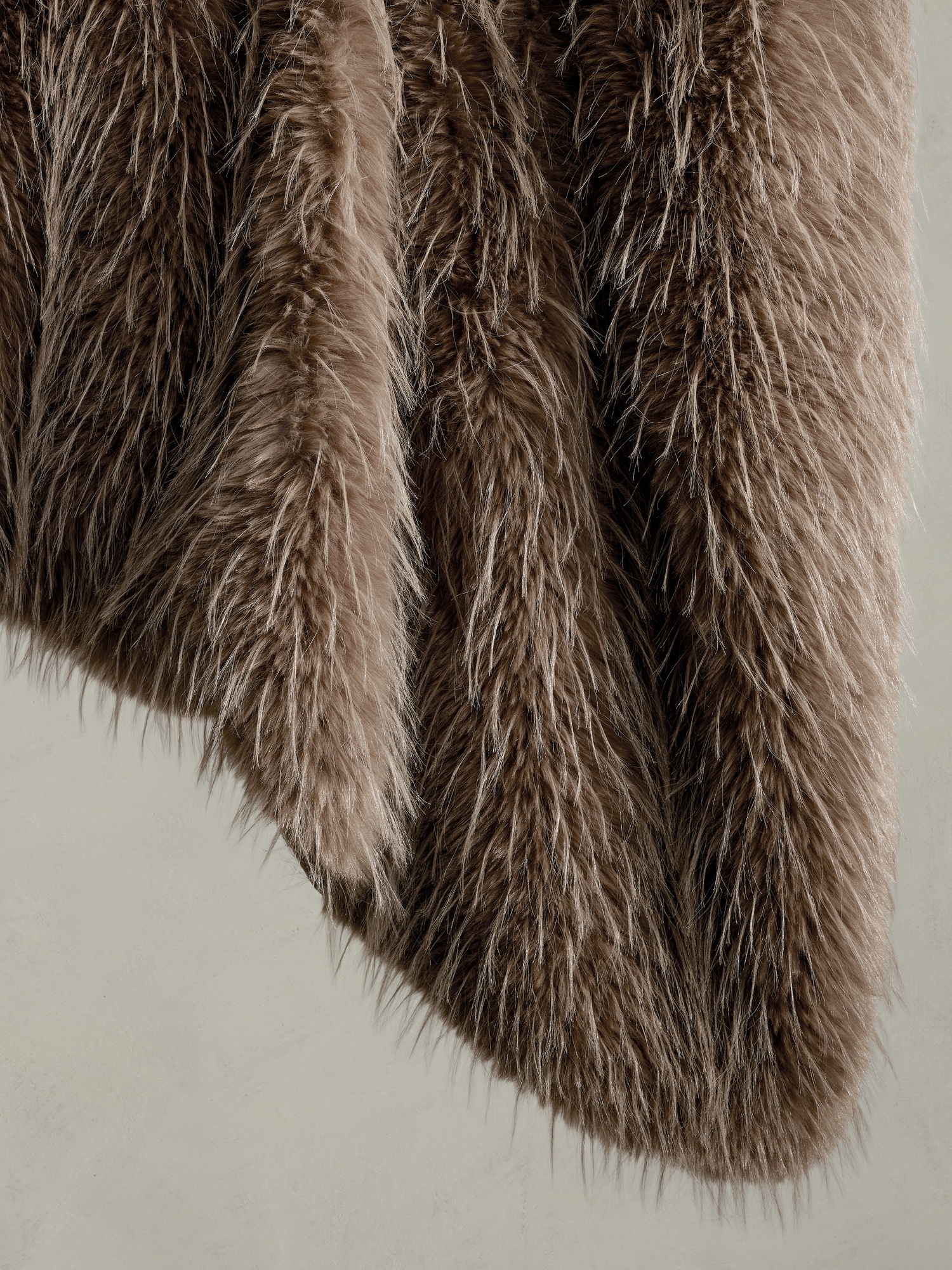 Tipped Faux Fur Throw