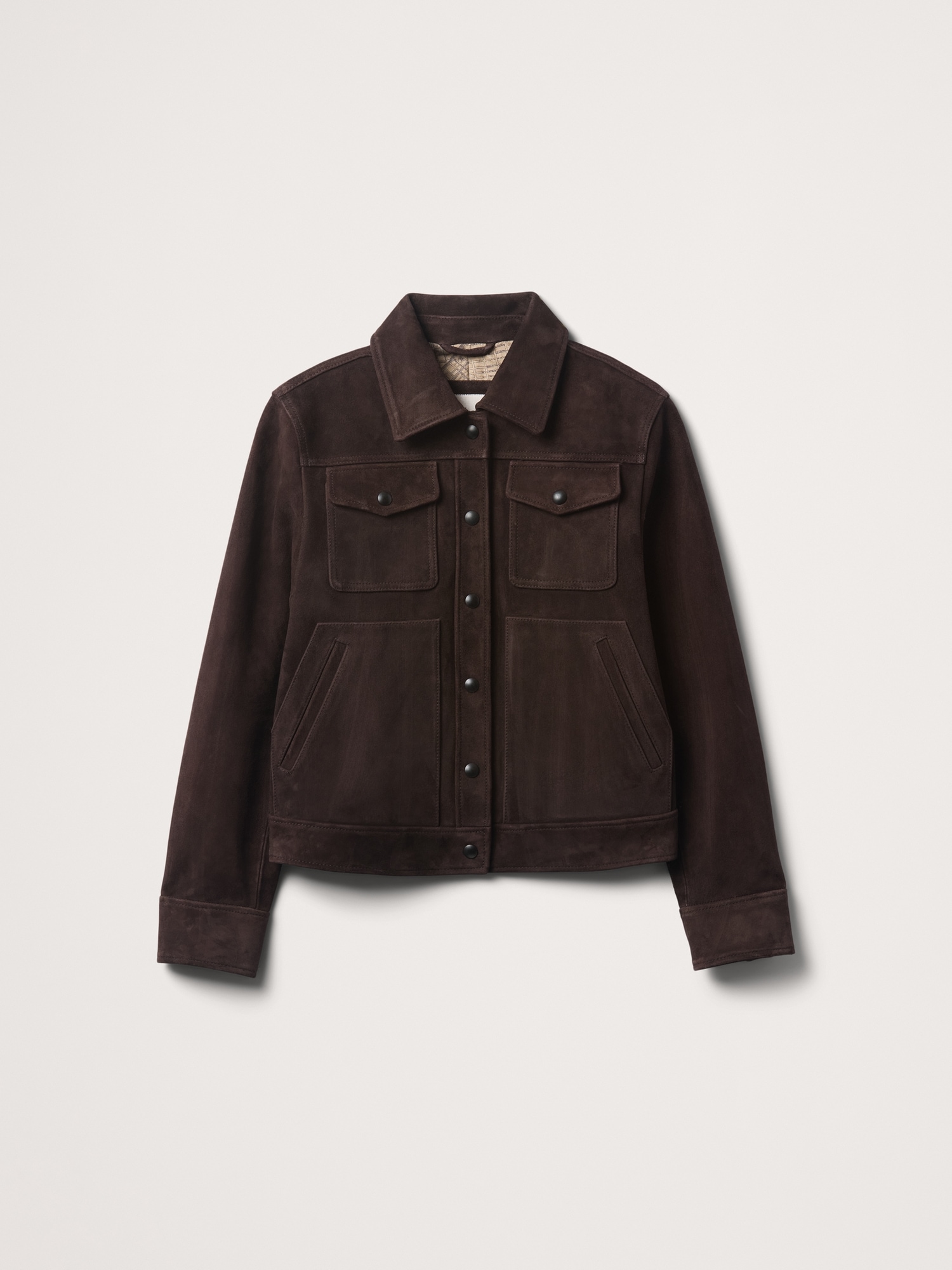 Relaxed Suede Trucker Jacket