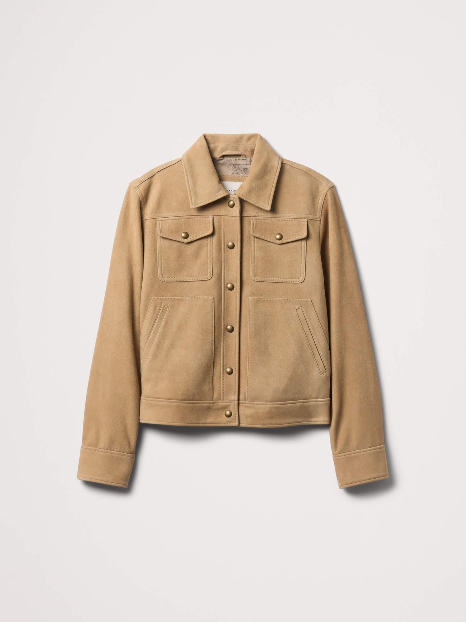 Relaxed Suede Trucker Jacket