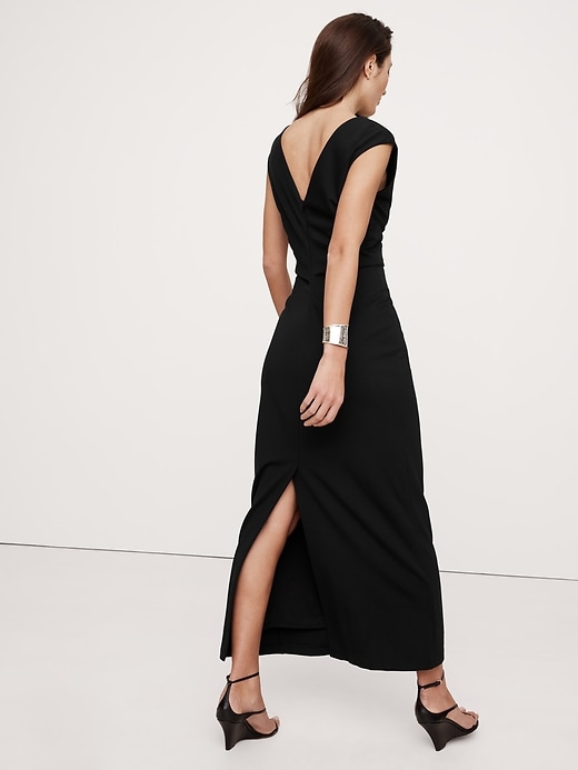 banana republic ponte knit dress Lightweight Bias-Cut Maxi SL50-JUN-2025