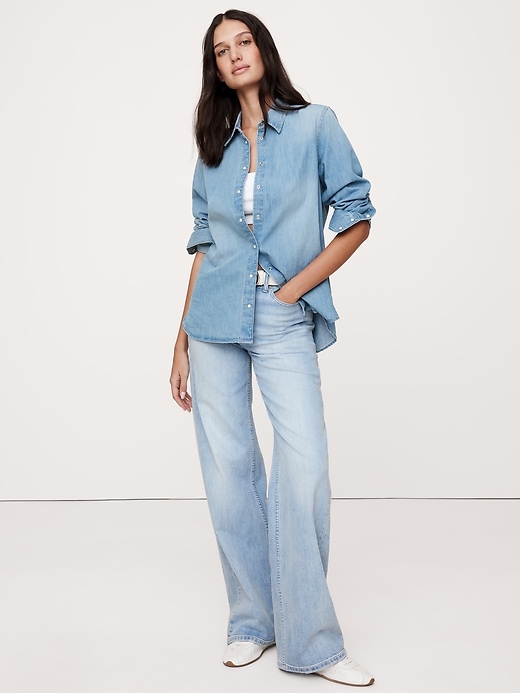 Cotton Poplin Belted Tunic Shirt