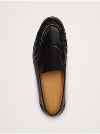 Leather Moc-Toe loafer