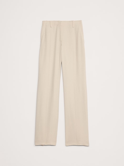 Banana Crepe Deep Teal Skin Fit Multi Pleated Trouser