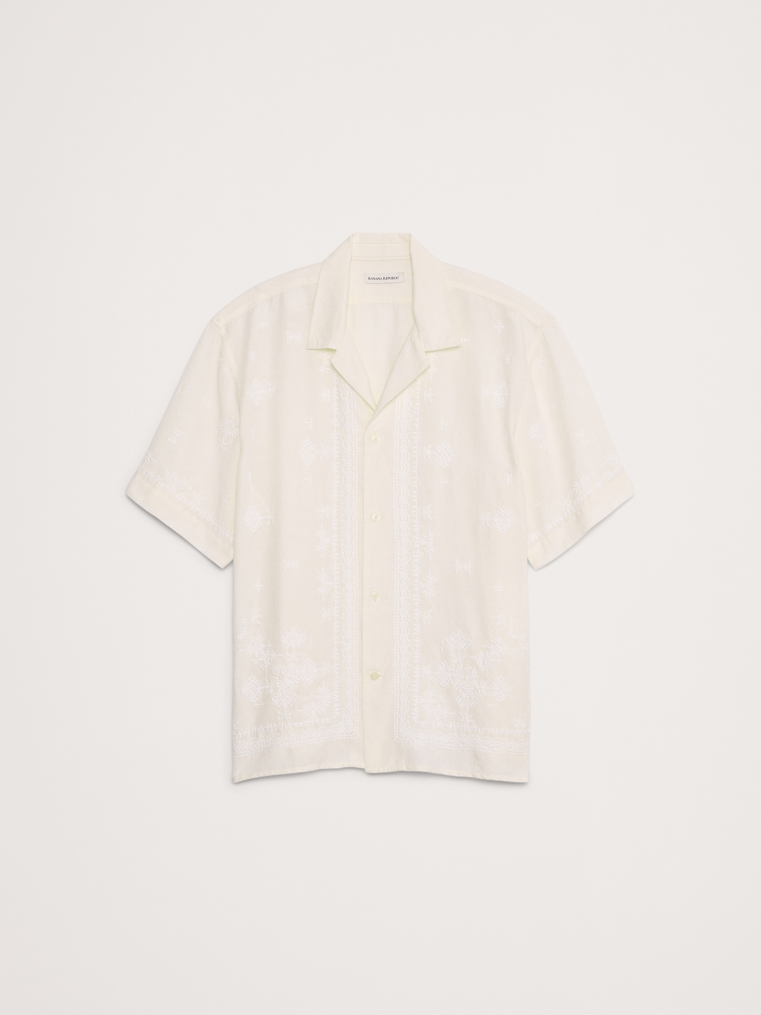 The White Lotus Embroidered TENCEL™-Linen Resort Shirt