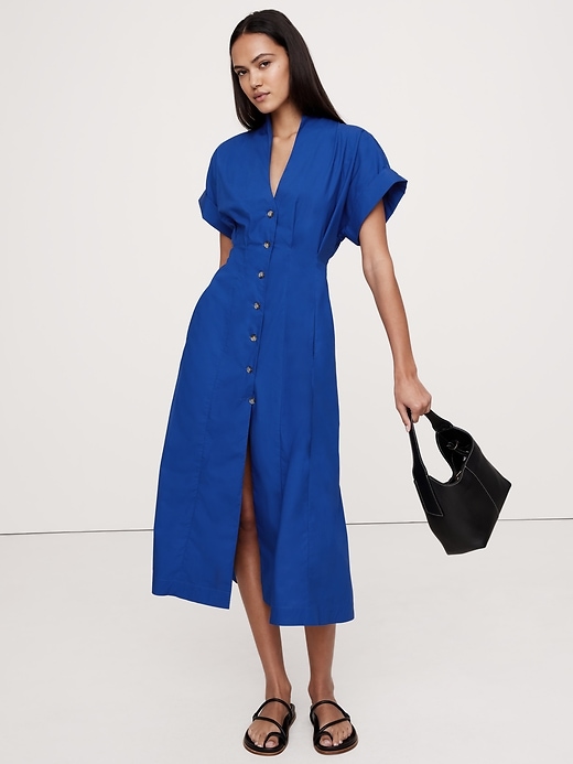 Cotton Poplin Shirt Dress