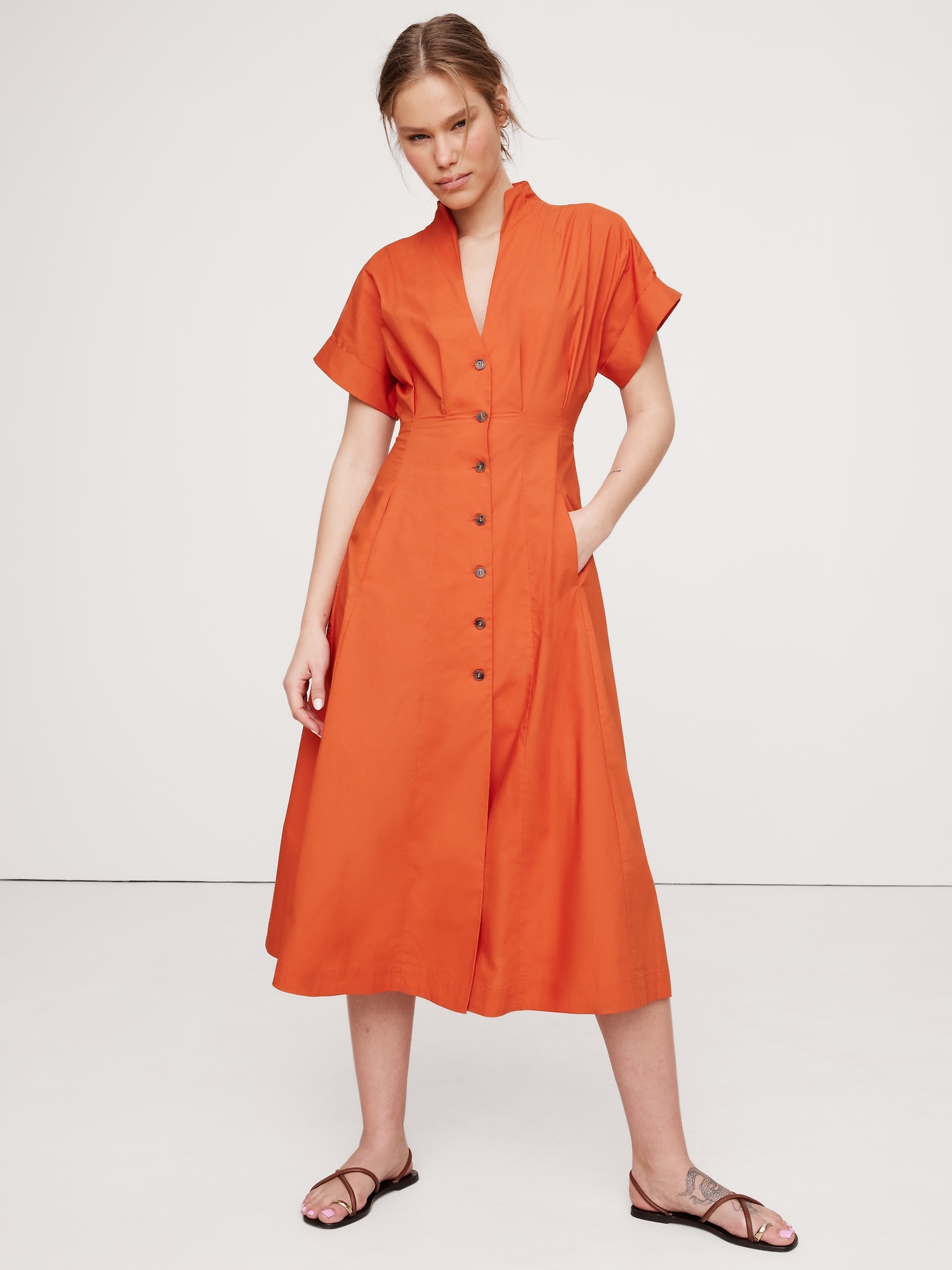 Poplin Shirt Dress