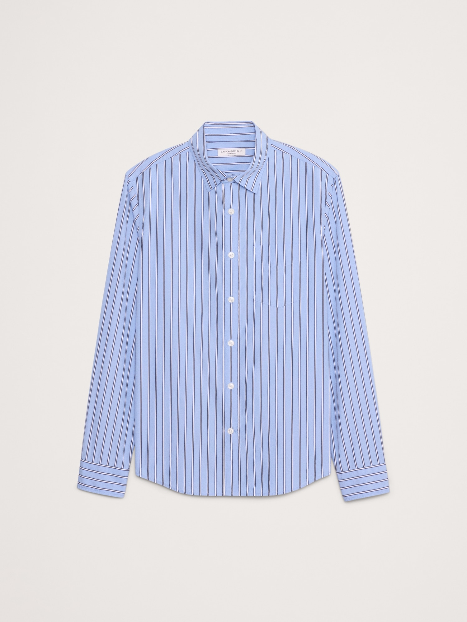 Standard-Fit Washed Cotton Poplin Shirt