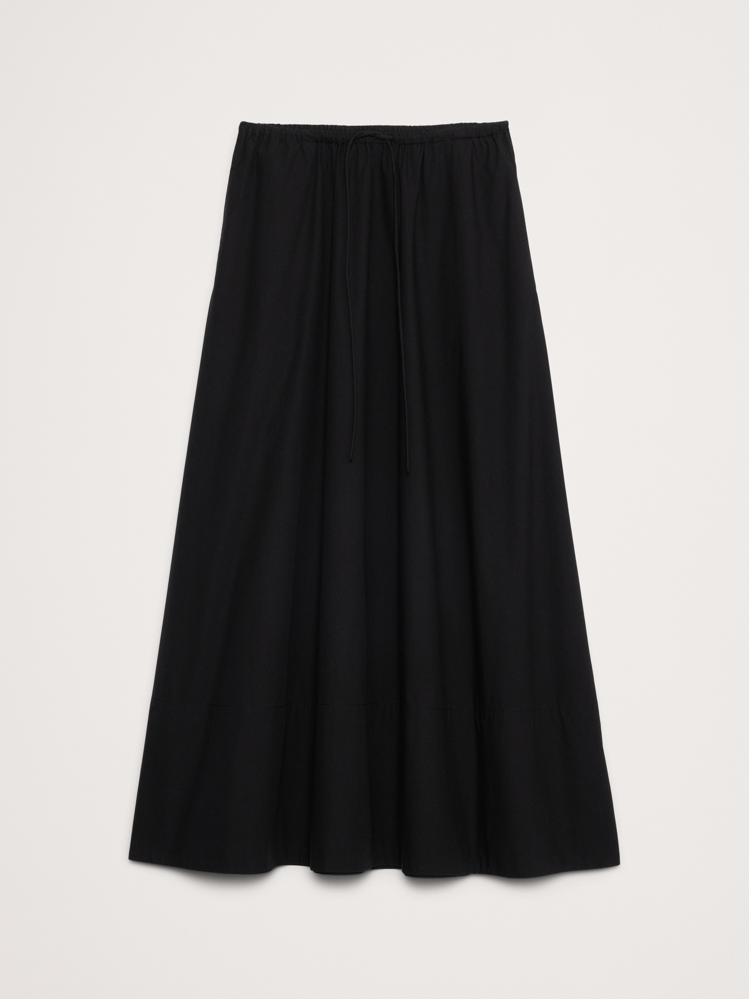 Женская юбка Banana Republic Cotton Poplin Maxi, цвет: Чёрный — фото 4