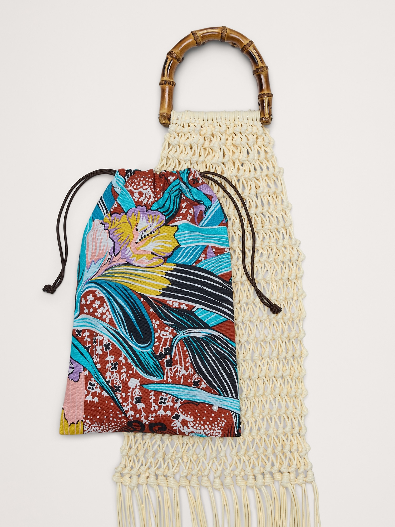 The White Lotus Waxed Cord Macramé Bag