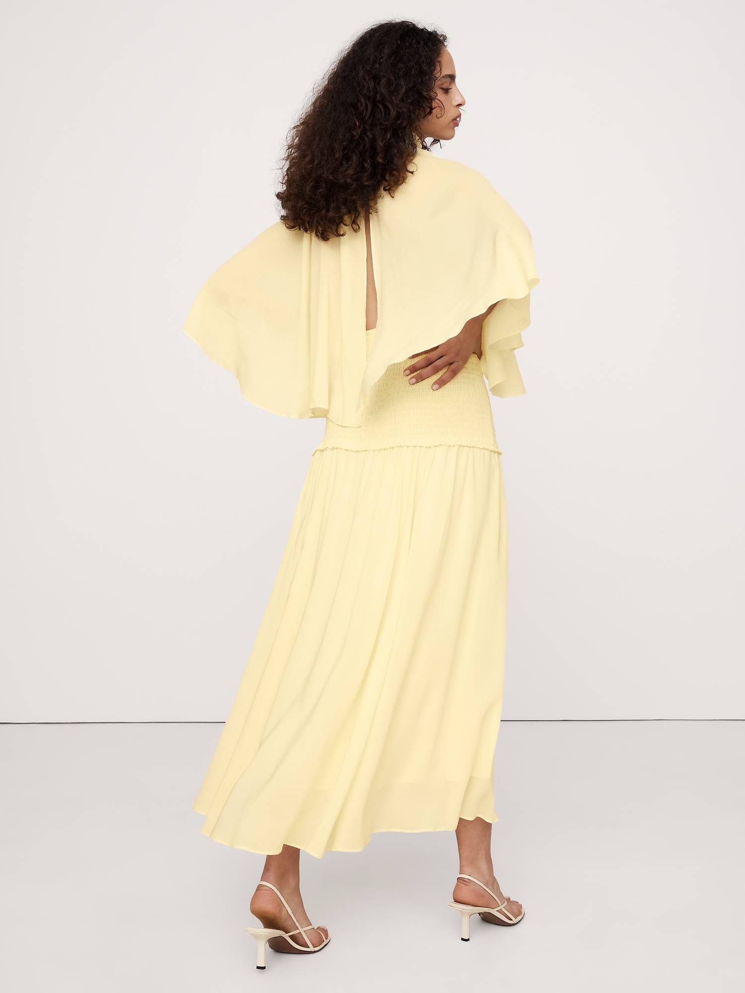 Stretch-Crepe Open-Back Dress