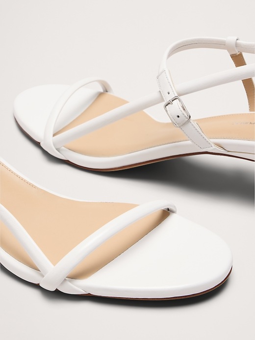Terzo Leather Kitten-Heel Sandal | Banana Republic