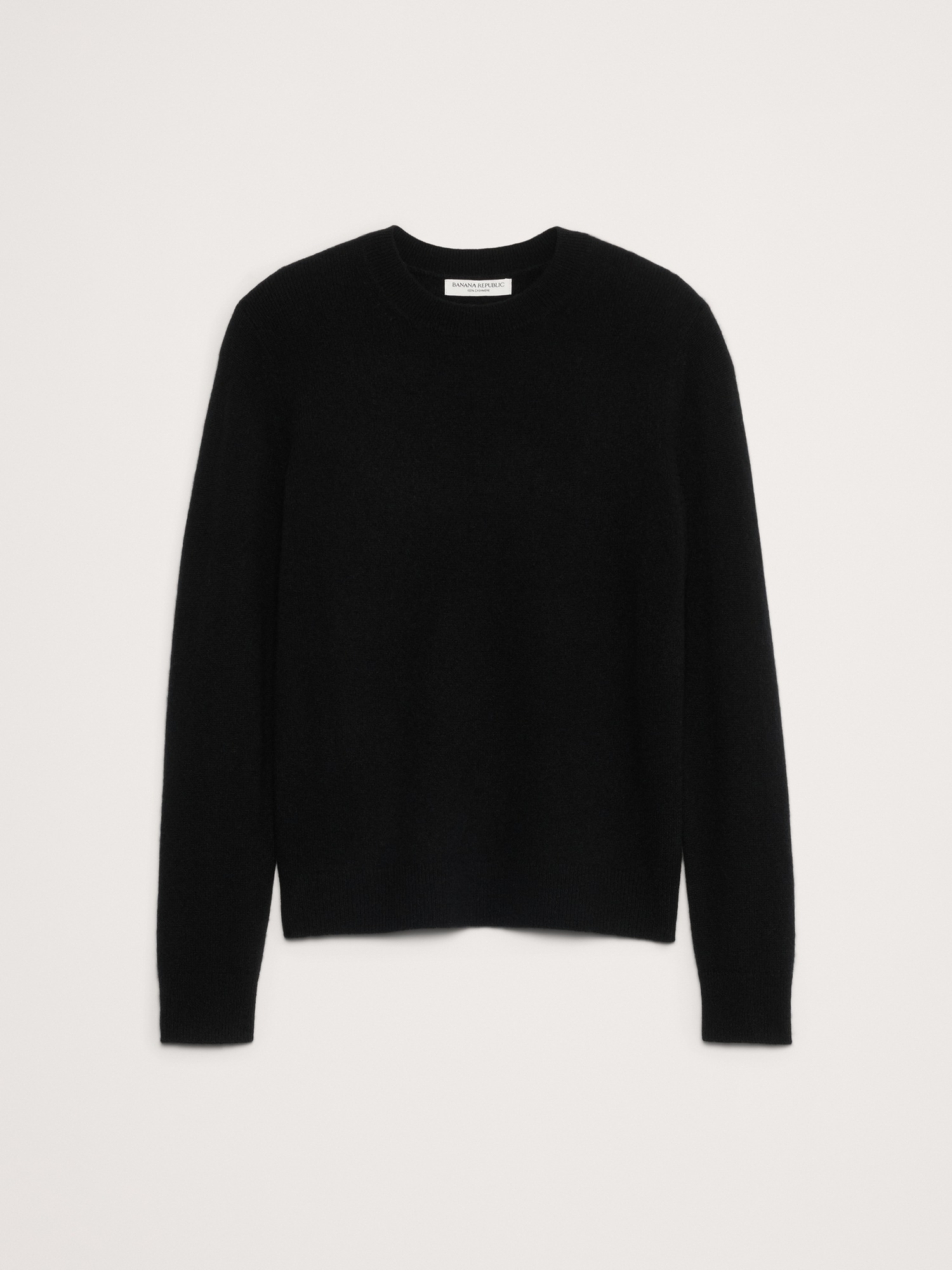 Женский свитер Banana Republic Lightweight Cashmere Crew-Neck, цвет: Чёрный — фото 4