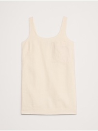 Linen Scoop-Neck Shift Dress