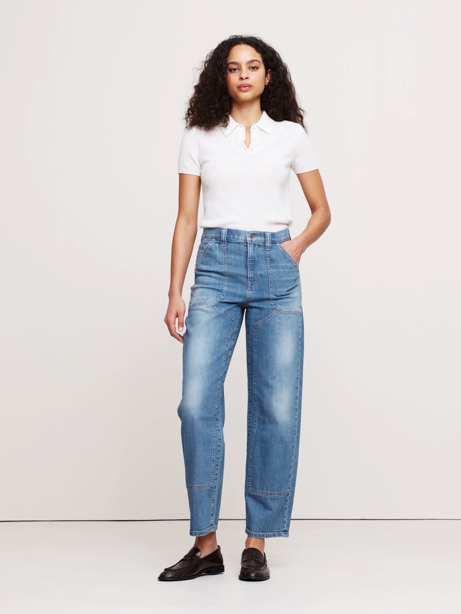 Image number 2 showing, High-Rise Straight Cargo Jean