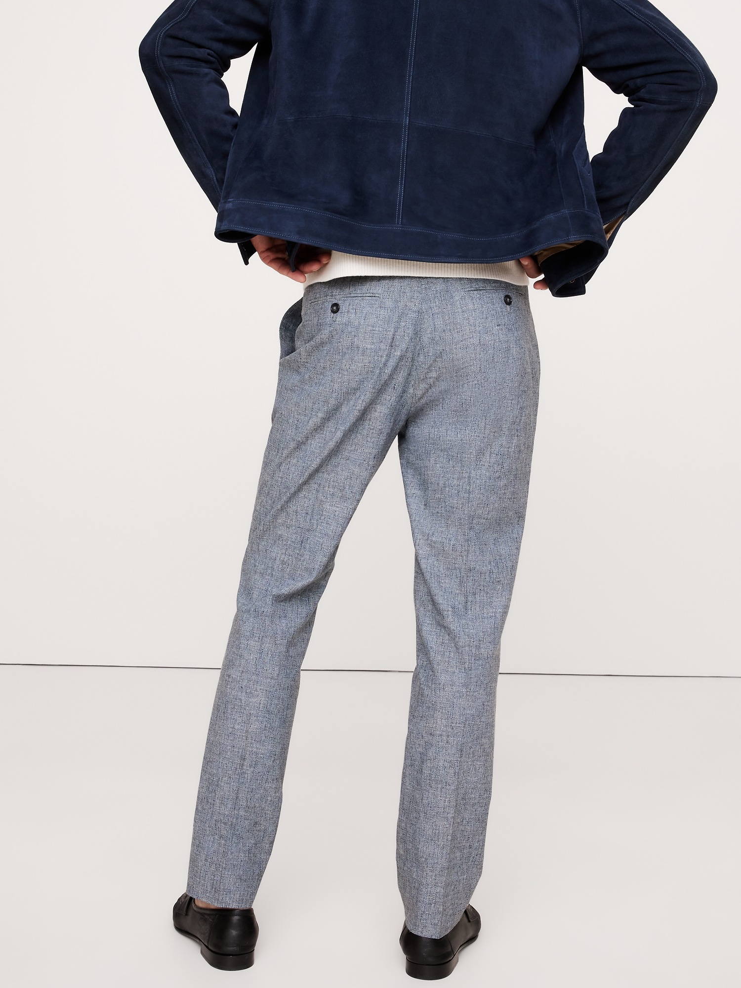 Мужские брюки Banana Republic Cotton-Linen Suit Pant, цвет: Синий — фото 2