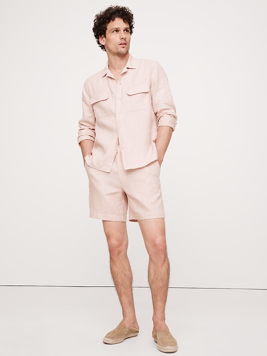 ☆BANANA REPUBLIC☆Standard-Fit Linen Resort Shirt Standard Fit Linen-Blend Resort Shirt | Banana Republic Factory