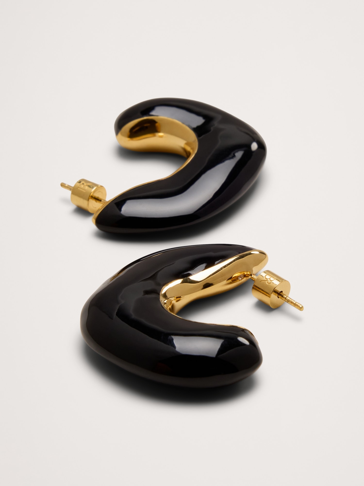 Image number 2 showing, Gold & Black Mix Earrings