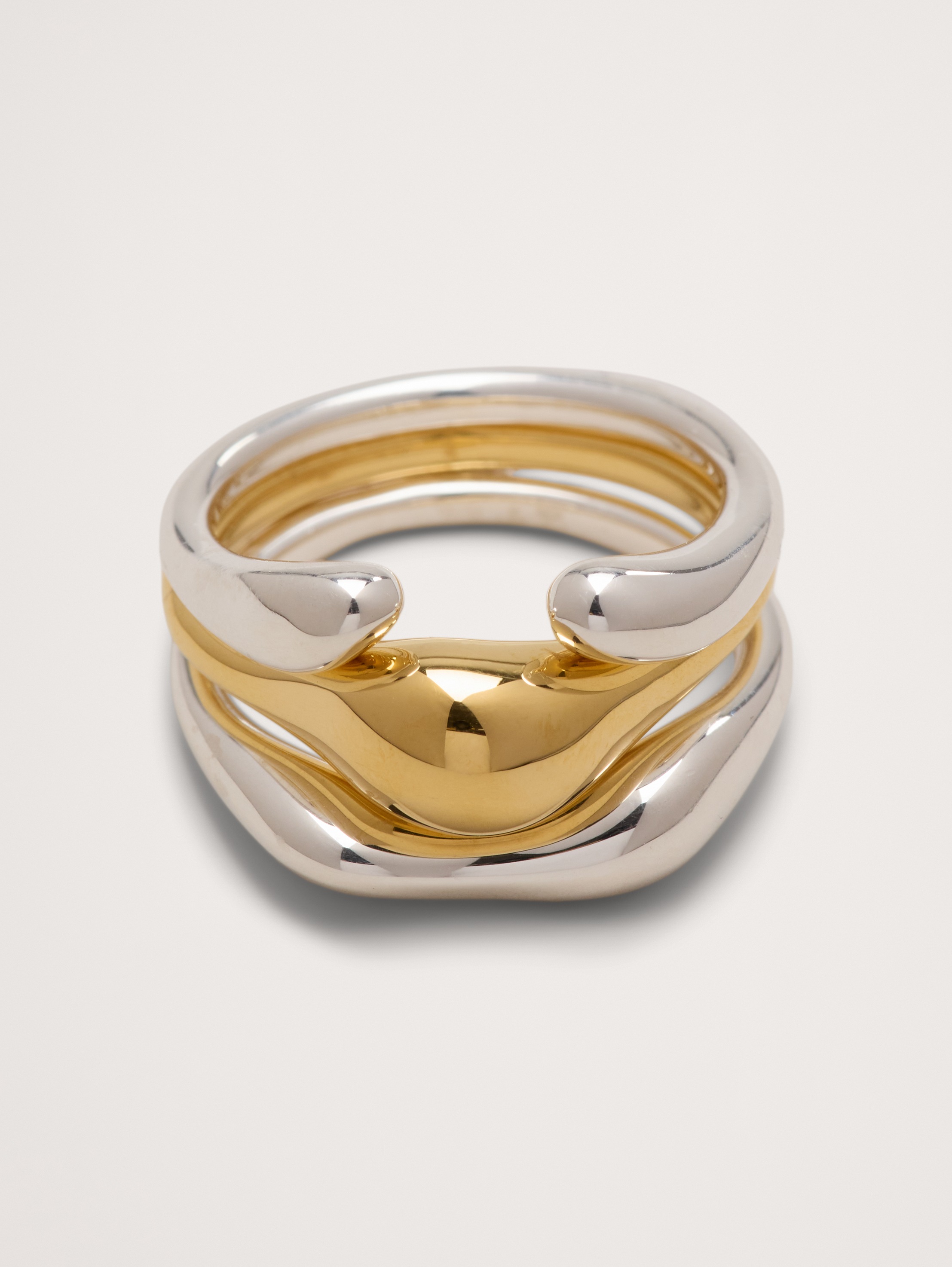 O-Ring Sculpted Ring Set Of 3 | Banana Republic