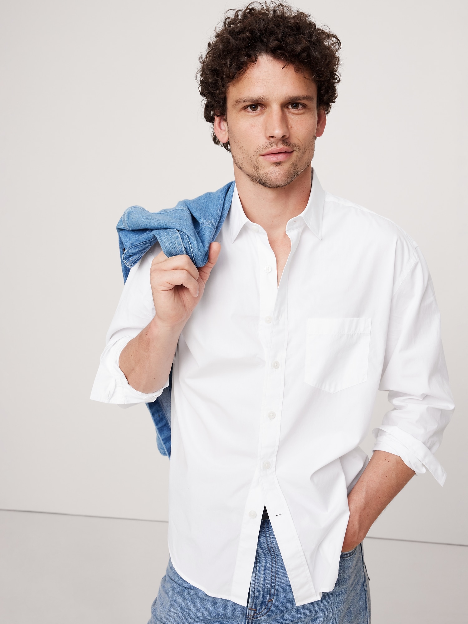 Relaxed-Fit Washed Poplin Shirt