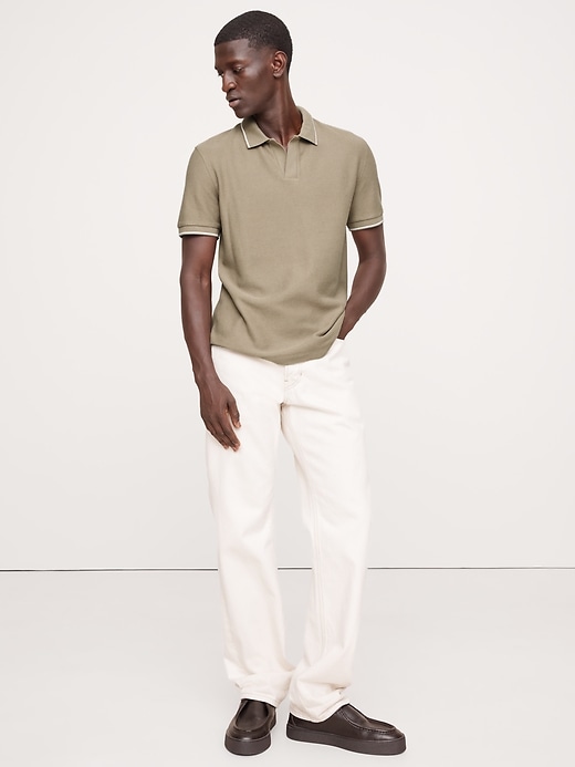 Zig-Zag Jacquard Polo | Banana Republic