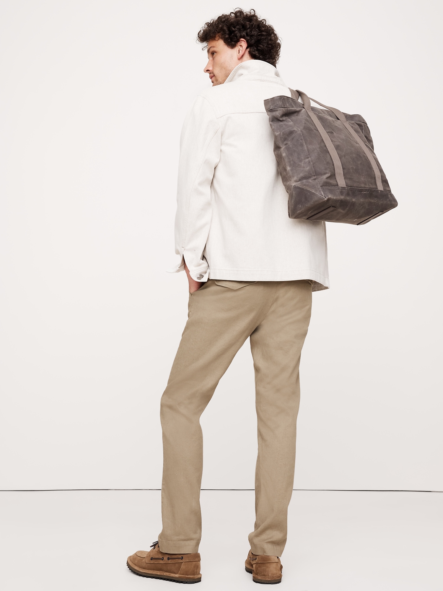 Athletic Slim Linen-Cotton Traveler Chino