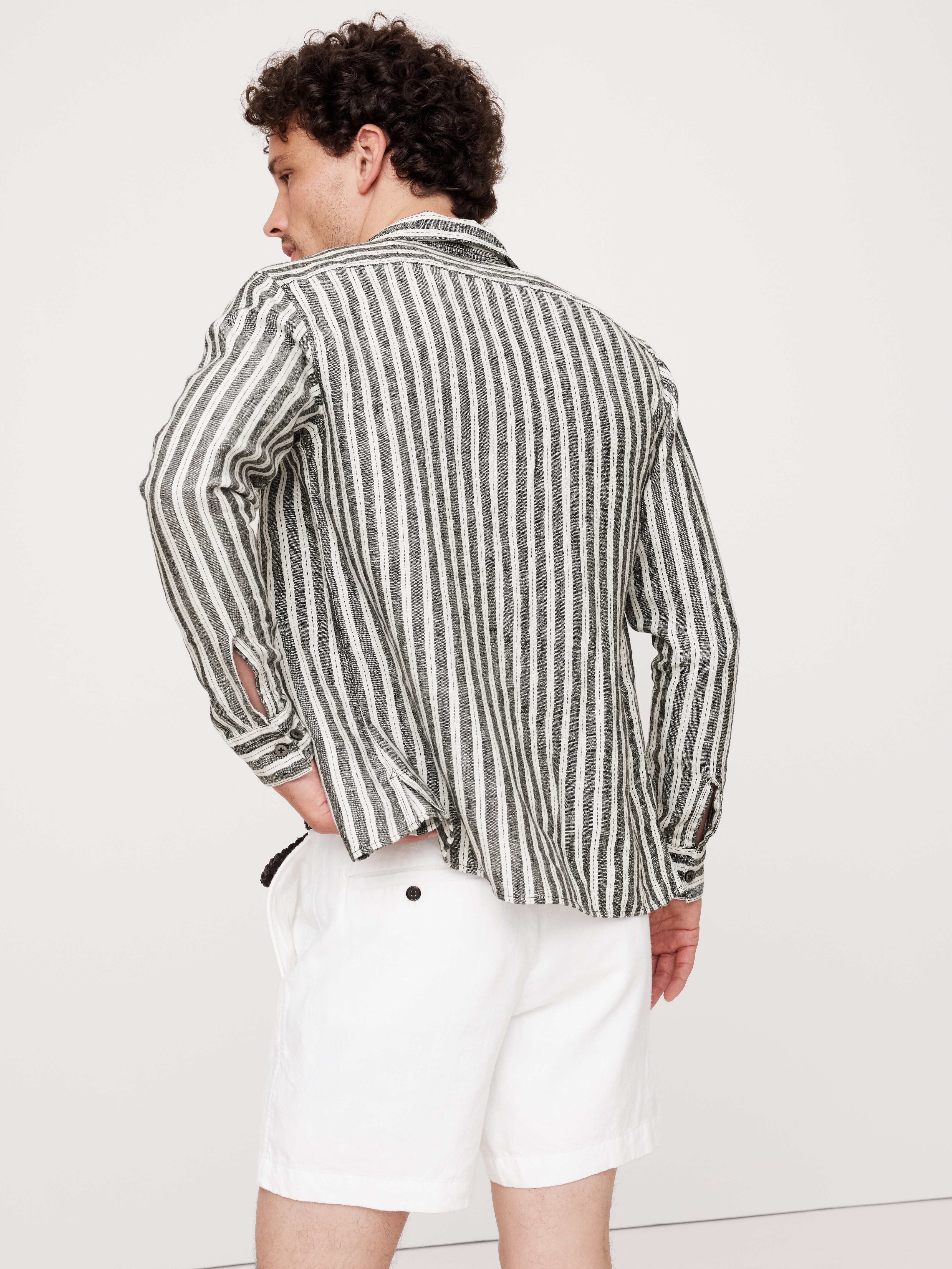 Standard-Fit Linen Resort Shirt | Banana Republic