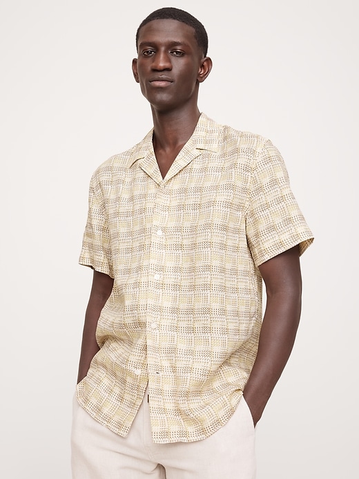 ☆BANANA REPUBLIC☆Standard-Fit Linen Resort Shirt Standard-Fit Linen Resort Shirt | Banana Republic