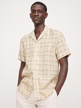 denOLDバナナリパブリック LINENSafari&Travel Standard-Fit Linen Resort Shirt | Banana Republic