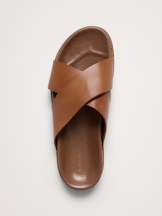 Leather Slide Sandals | Banana Republic