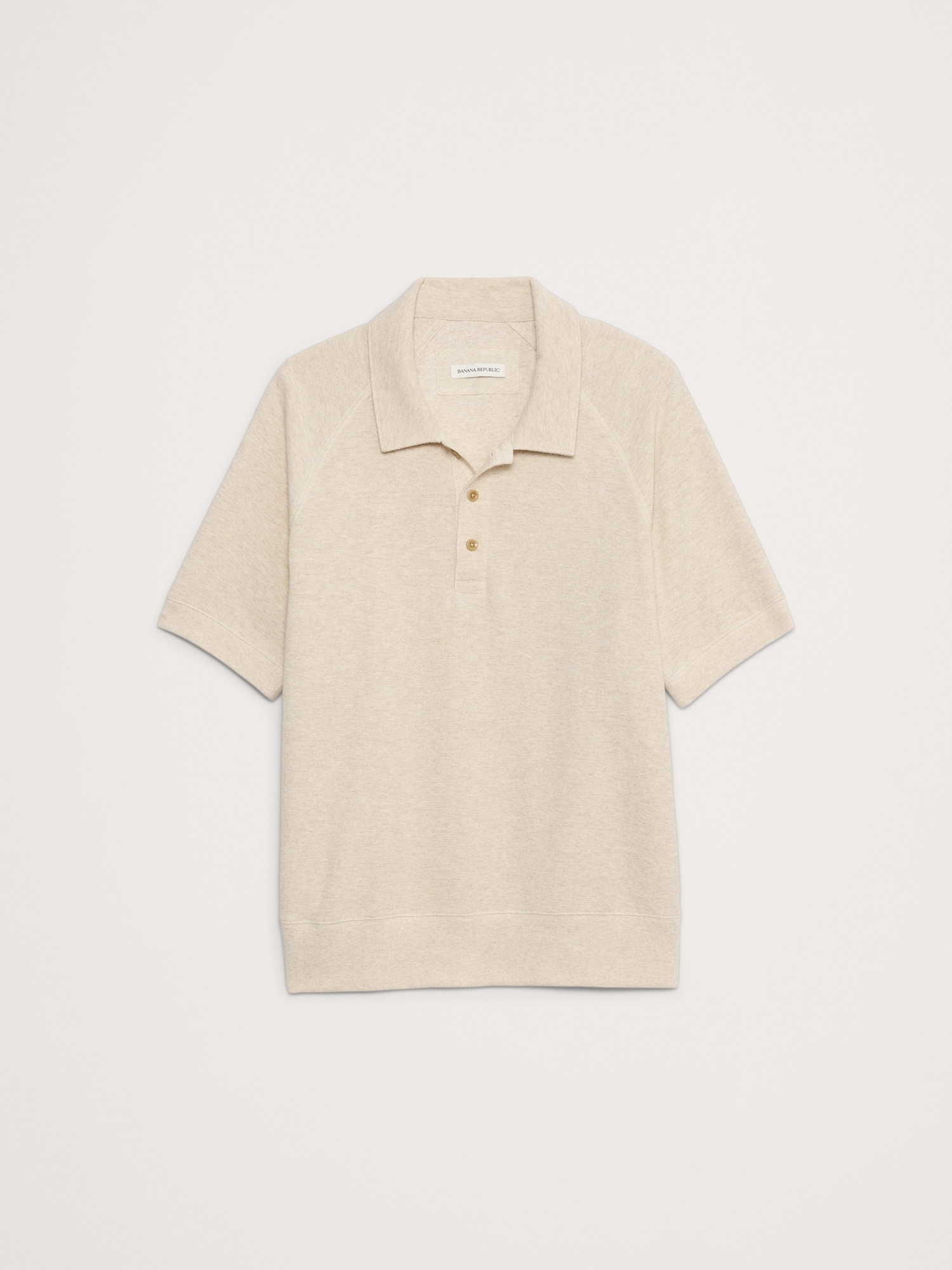 Waffle-Knit Polo