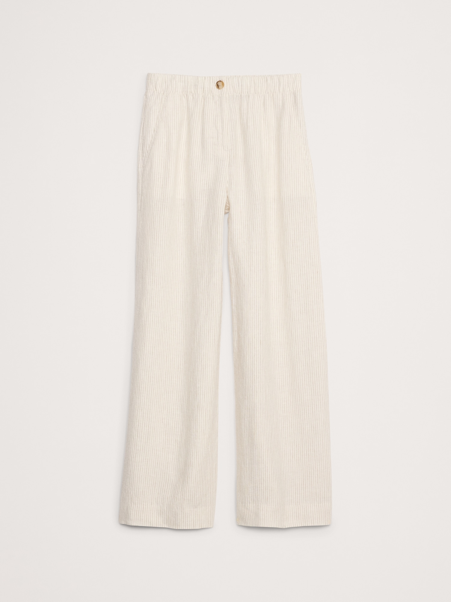 High-Rise Wide-Leg Linen Pull-On Pant