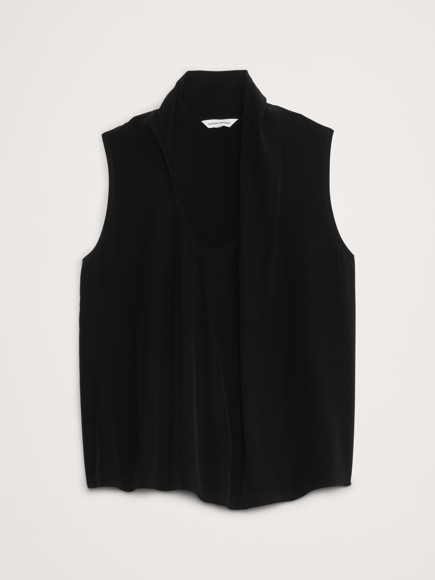 Silk Crepe de Chine Draped Tank