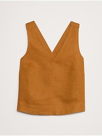 Linen Cross-Back Tank