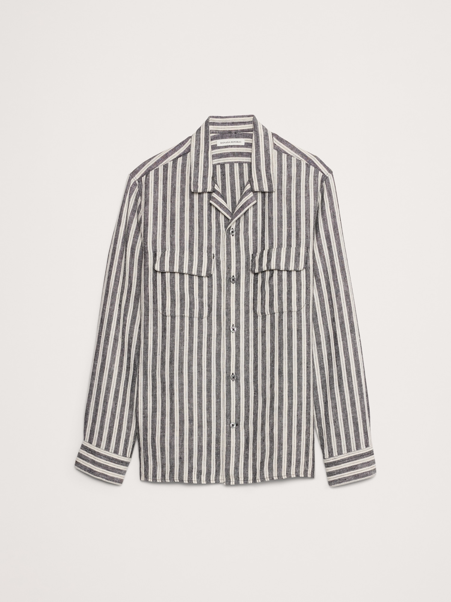 Standard-Fit Linen Resort Shirt