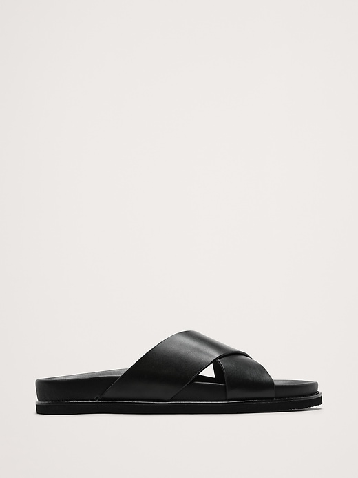 Leather Slide Sandals Banana Republic