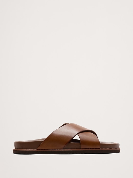 Leather Slide Sandals