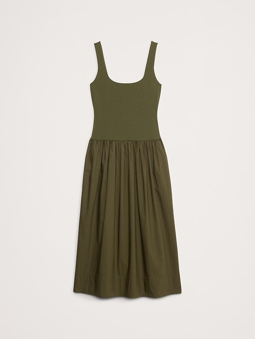 Drop-Waist Midi Dress | Banana Republic