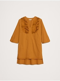 Embroidered Cotton Poplin Kaftan
