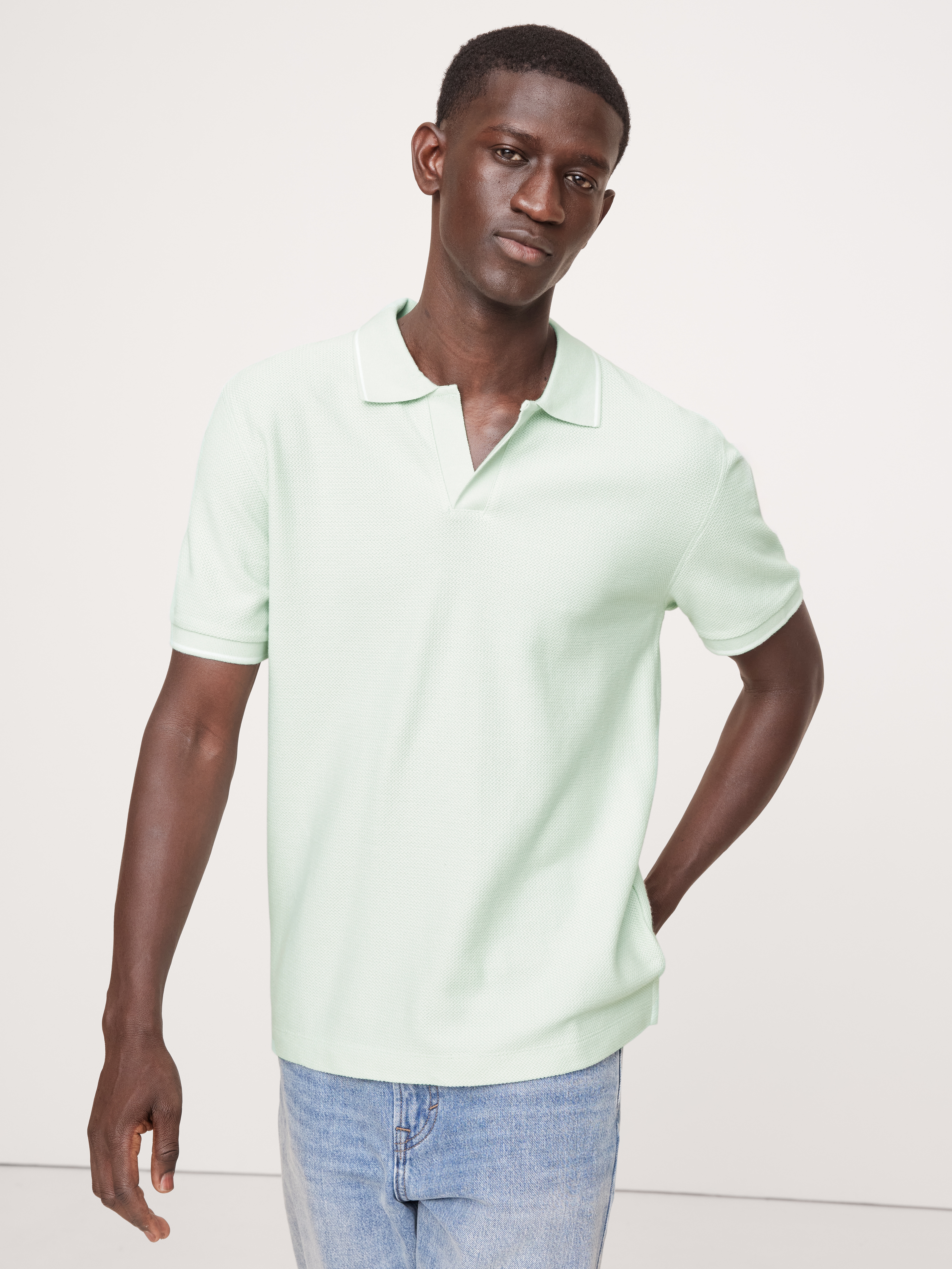 Zig-Zag Jacquard Polo | Banana Republic