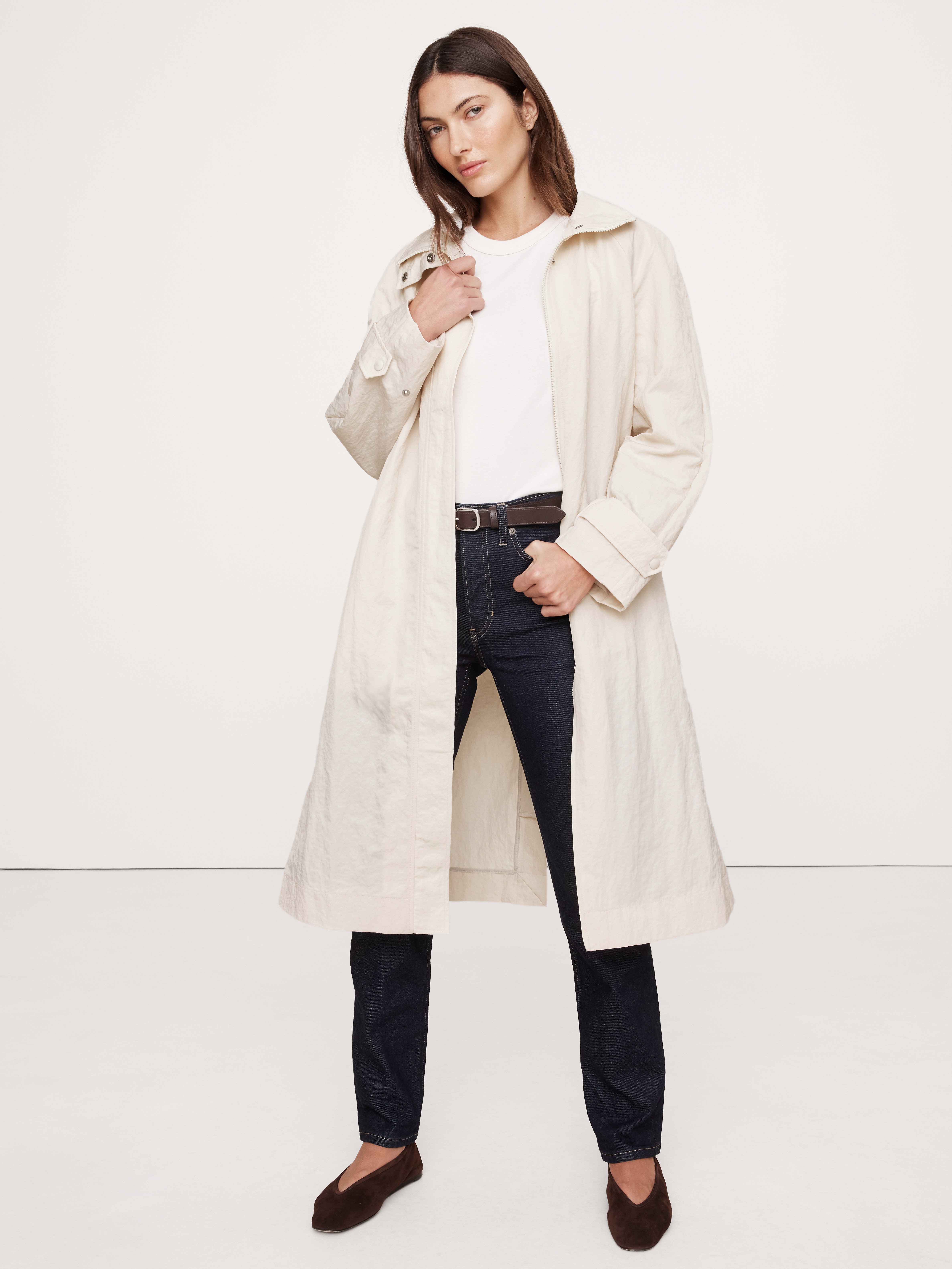 【90's Banana Republic】と【agnes b. Coat】 90's Banana Republic】と【agnes b. Coat】 Oversized Trench Coat