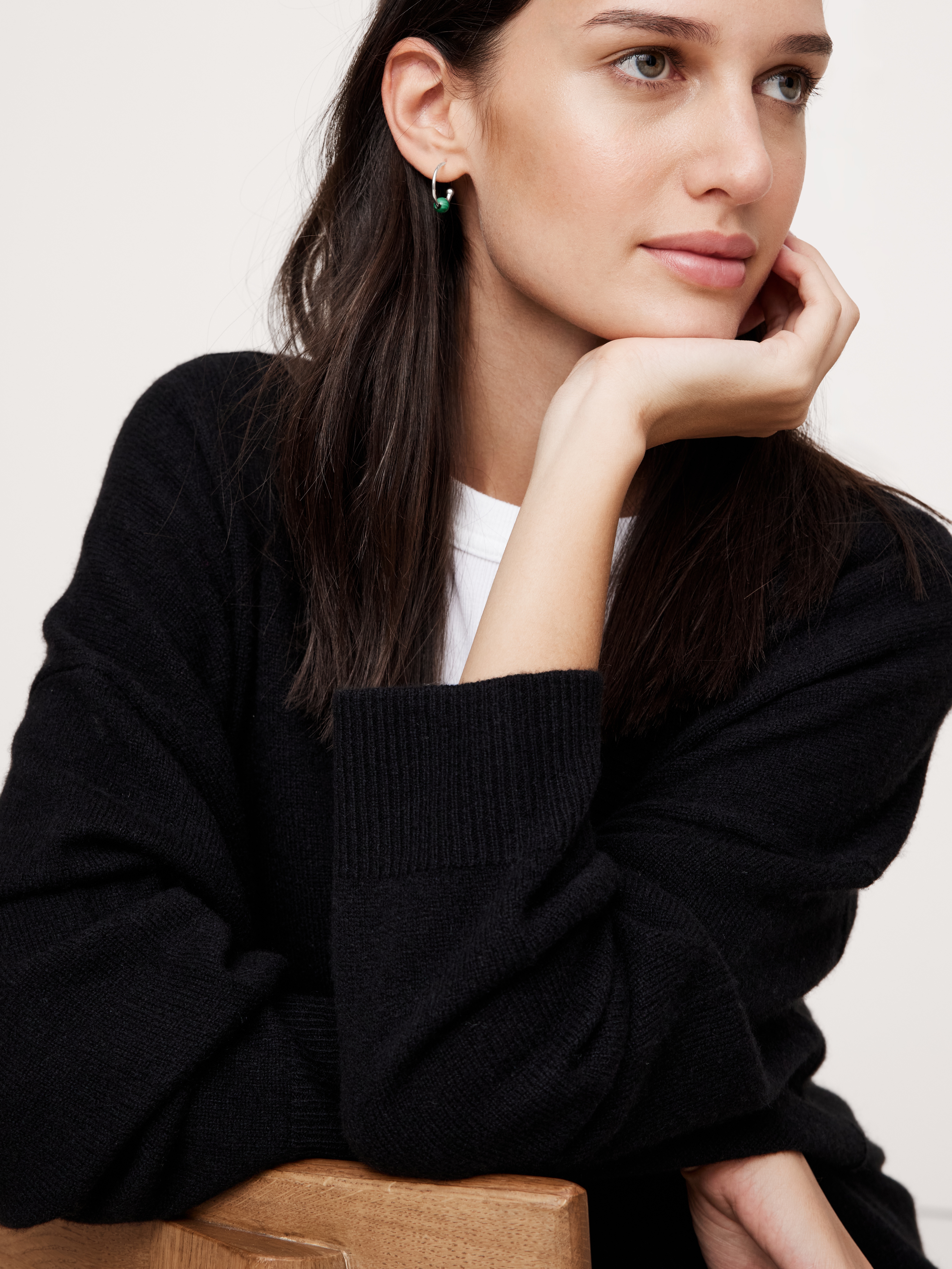 Malachite Hoop Earrings | Banana Republic