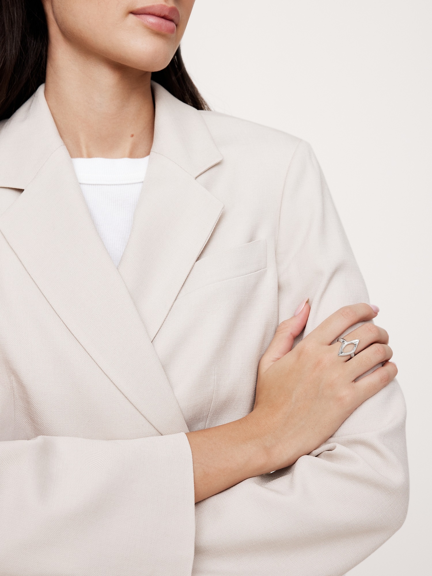 Женское кольцо Banana Republic Lyssa, Aureus + Argent, цвет: Серебряный — фото 2