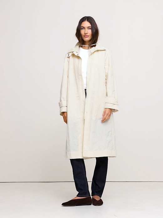 Water-Resistant Coat with Bucket Hat Banana Republic