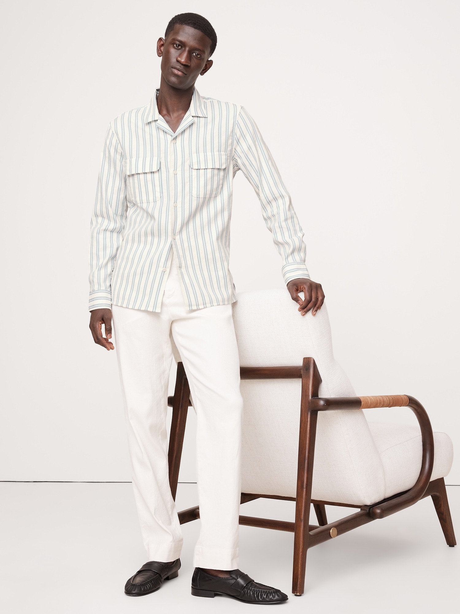 Textured Stripe Resort Shirt