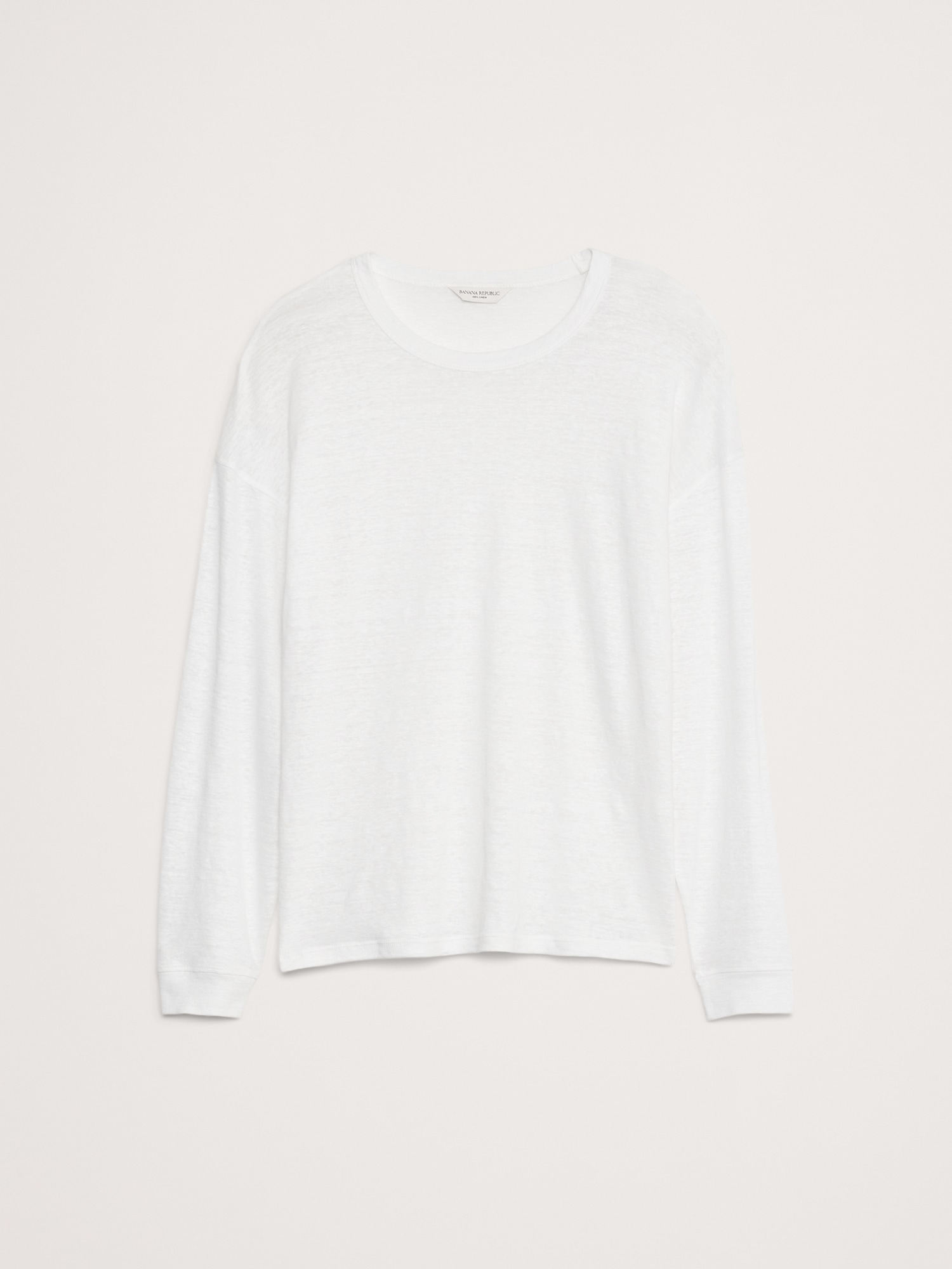 Linen Long-Sleeve Dolman T-Shirt