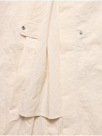 Water-Resistant Coat with Bucket Hat