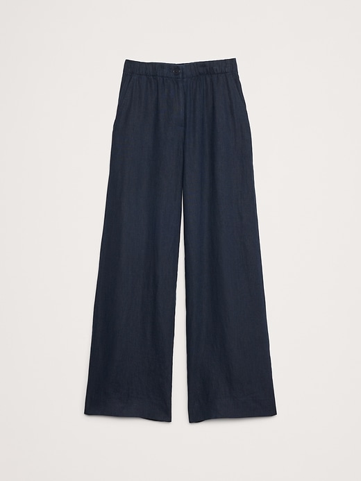 パンツ 00s Banana Republic navy linen slacks Wide-Leg Linen Pull-On Pant | Banana Republic