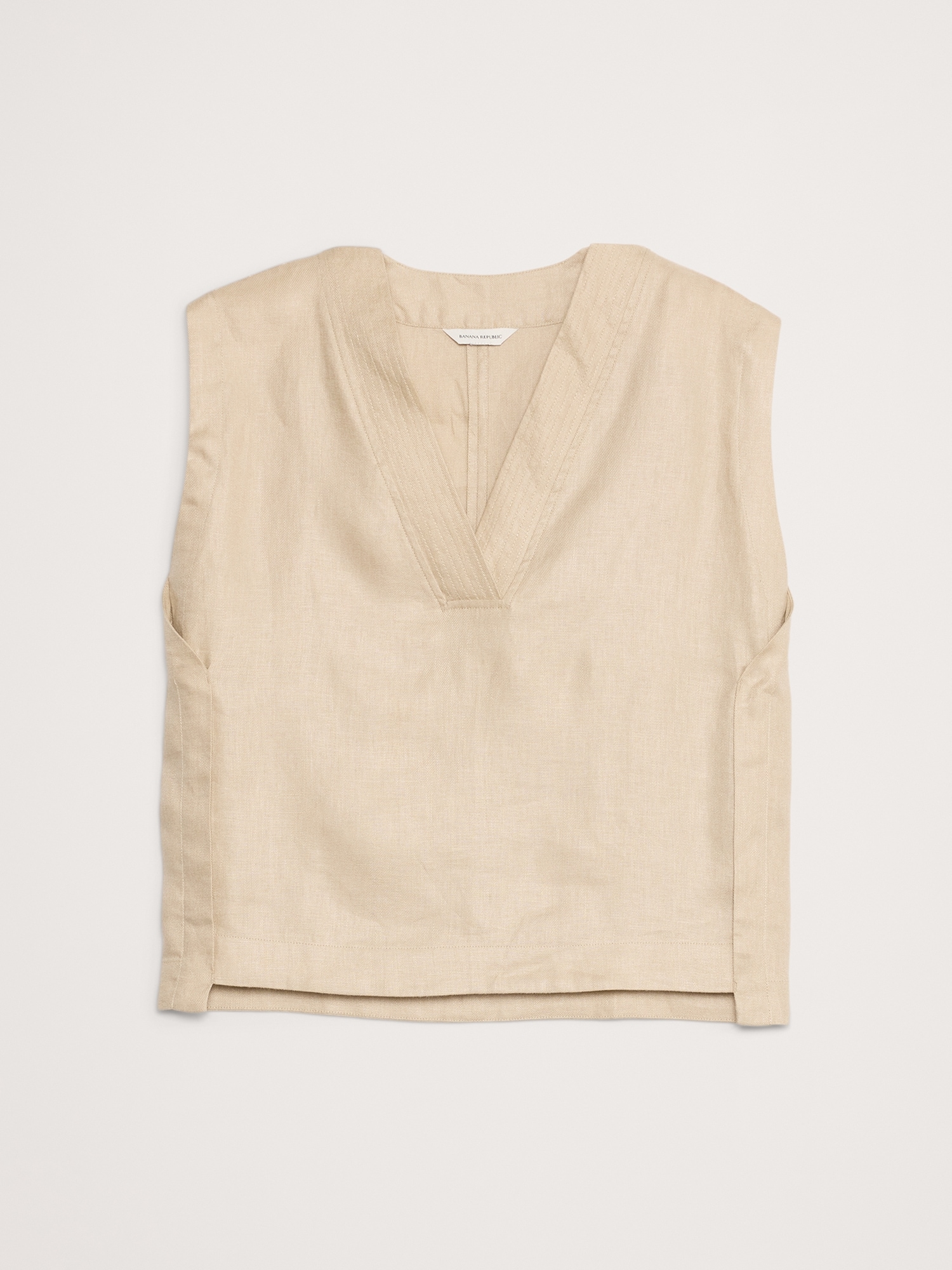 Linen V-Neck Top